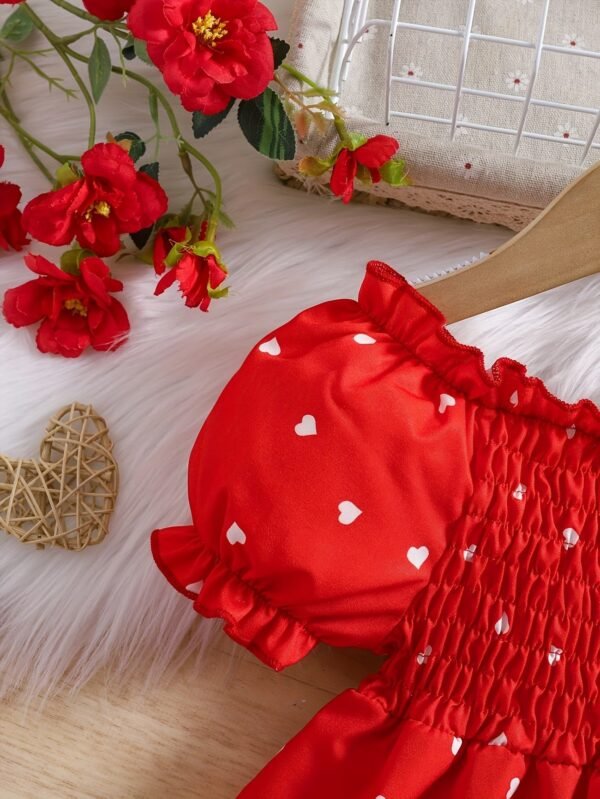 Adorable Puff Sleeve Dress Set