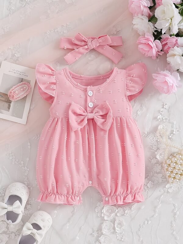 Baby Bodysuit & Bow Headband Set