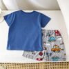 Summer Print Kids Short Sleeve and Shorts Set