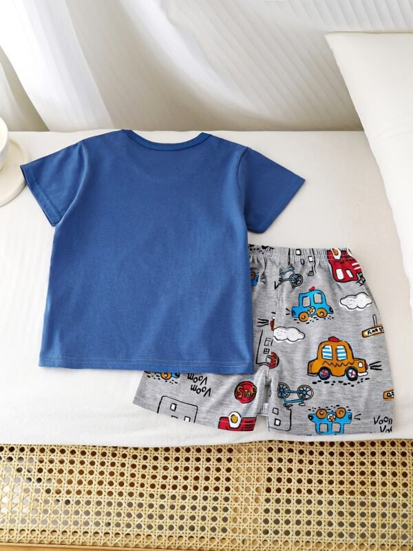 Summer Print Kids Short Sleeve and Shorts Set