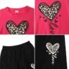 Leopard Heart Pant Set
