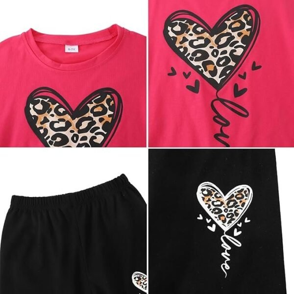 Leopard Heart Pant Set