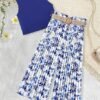 Blue Floral Collar Set