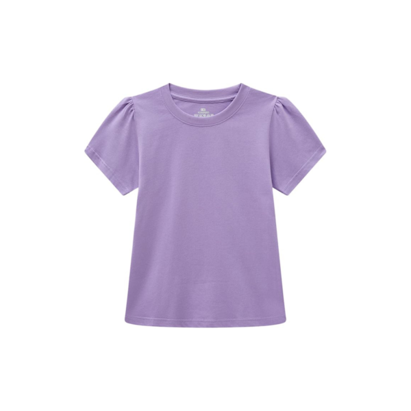 Purple Round Collar Tee