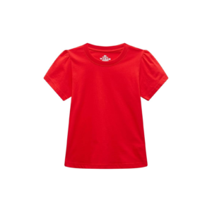Red Round Collar Tee