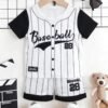 Baseball Number 28 Boys Shorts Set