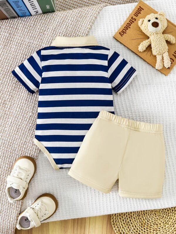 Cute Baby Boy Romper and Shorts Set