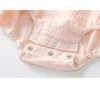 Baby Strawberry Embroidered Romper Set
