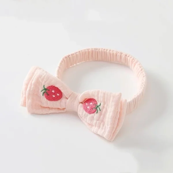 Baby Strawberry Embroidered Romper Set