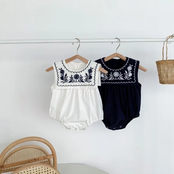 Baby Floral Embroidered Romper