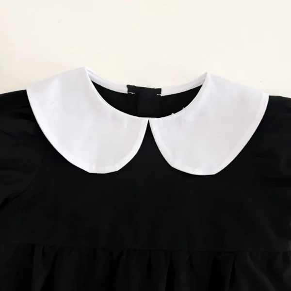 Baby Peter Pan Collar Puff Sleeve Romper