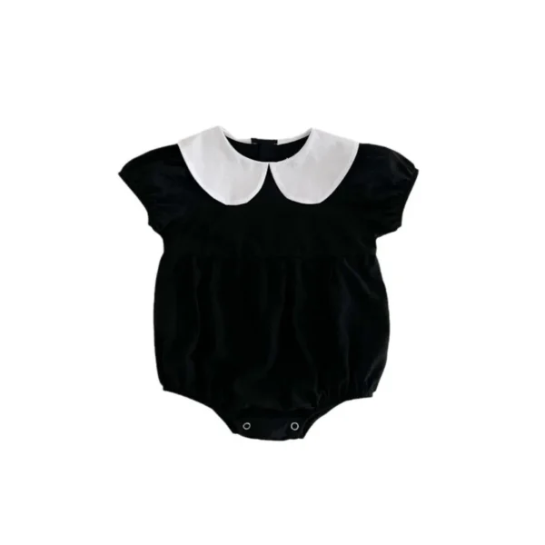 Baby Peter Pan Collar Puff Sleeve Romper