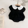 Baby Peter Pan Collar Puff Sleeve Romper