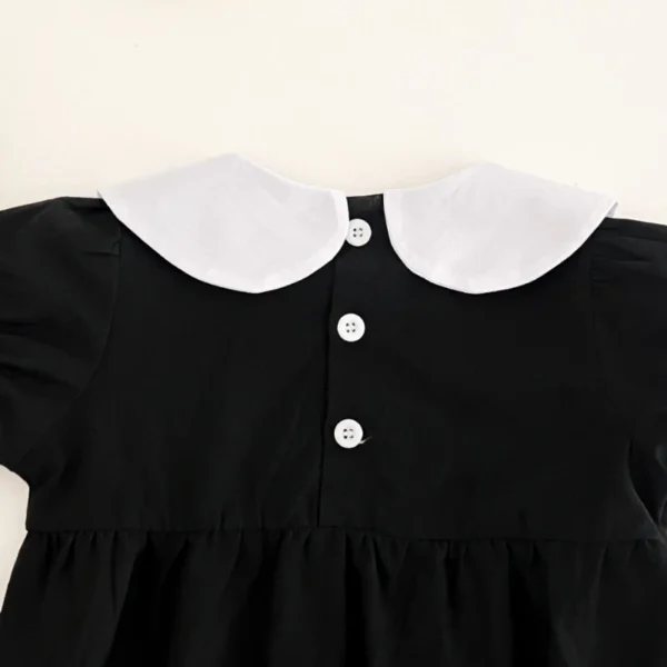 Baby Peter Pan Collar Puff Sleeve Romper