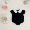 Baby Peter Pan Collar Puff Sleeve Romper