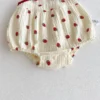 Baby Strawberry Sleeveless Romper