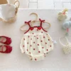 Baby Strawberry Sleeveless Romper