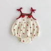 Baby Strawberry Sleeveless Romper