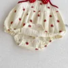 Baby Strawberry Sleeveless Romper