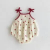 Baby Strawberry Sleeveless Romper